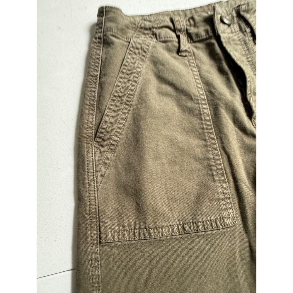 American Eagle Olive Green Utility Pants Mid-Rise Straight Leg Size 4 X-Long - Picture 4 of 12